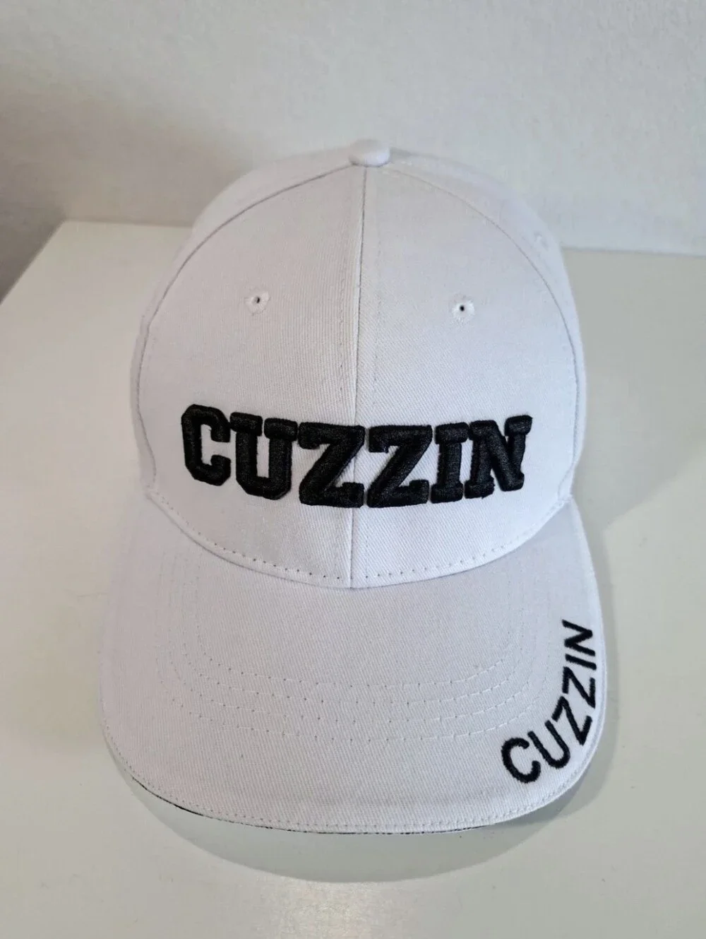 Don Burnstick Cuzzin' Hat Mens Adjustable White Canvass In Excellent Condition